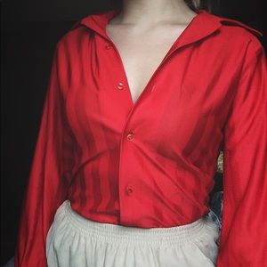 A vintage red women’s blouse